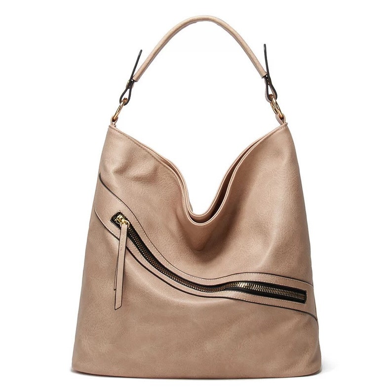 classy handbag Leather hobo bag,ladies slouchy shoulder handbag,caramel Tote bag
