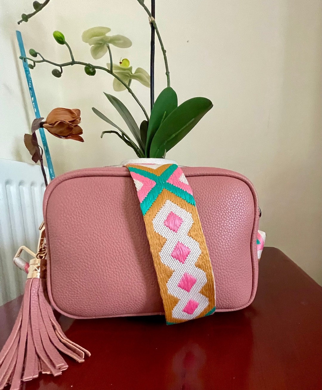 Crossbody Bag Women /camera Bag /vegan Leather 2 Strap Crossbody