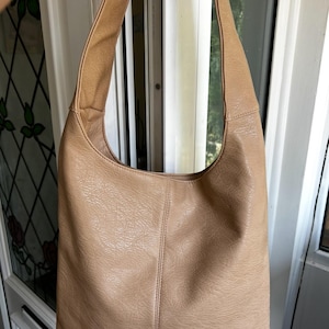 Vegan Leather Hobo Bag: Slouchy Boho Tote, Shoulder Bag