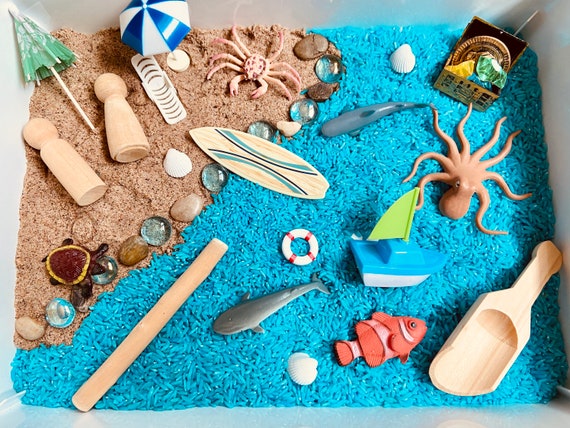 Beach Sensory Bin  Beach Sensory Kit  Summer Sensory Kit