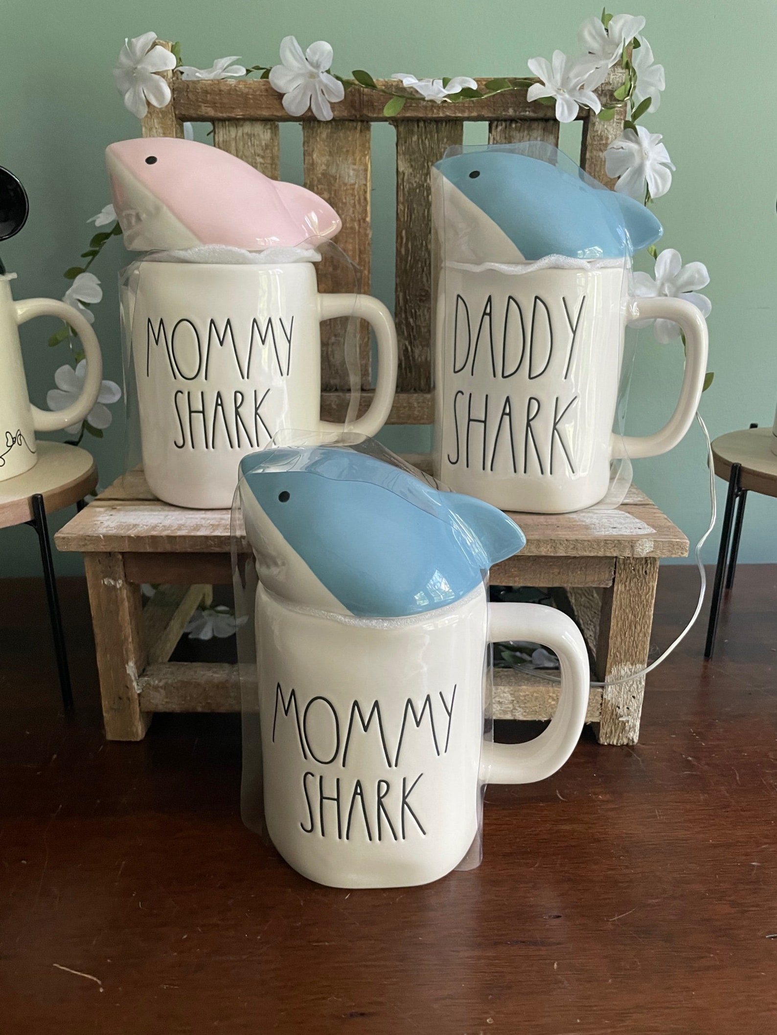 Rae Dunn mugs with topper/ Rae Dunn rainbow mugs/ Rae Dunn Etsy