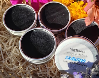 Charcoal Clay Tea Tree Drawing Salve All-Natural with Essential Oils, Herbs and Butters