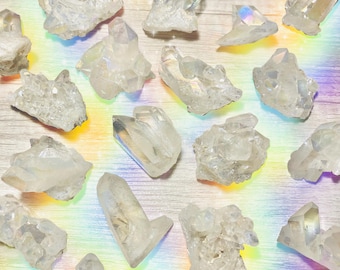 Angel Aura Quartz Clusters