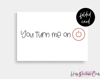 You Turn Me On Card Etsy