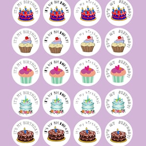 Lindas pegatinas de "Es mi cumpleaños", pegatinas para profesores, regalo, fiesta de cumpleaños