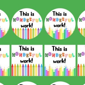 Pegatinas de elogio con temática de crayones de colores, recompensa, pegatinas para maestros, regalo para maestros, positivo, afirmaciones positivas.