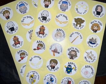 Wizard praise stickers, wizard inspired, teacher stickers, gift,