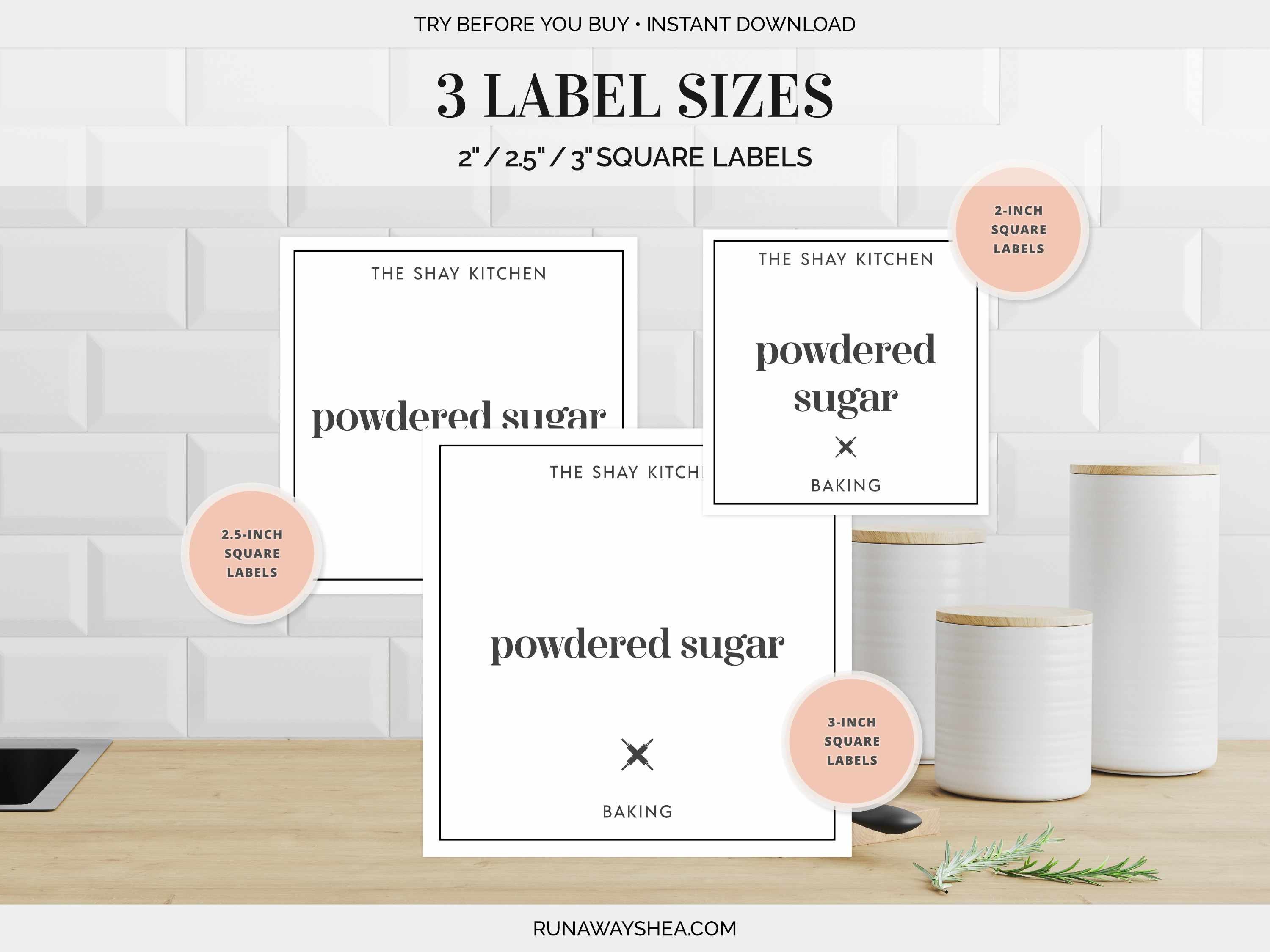 Editable Kitchen Pantry Labels | Vintage Customizable Organization ...