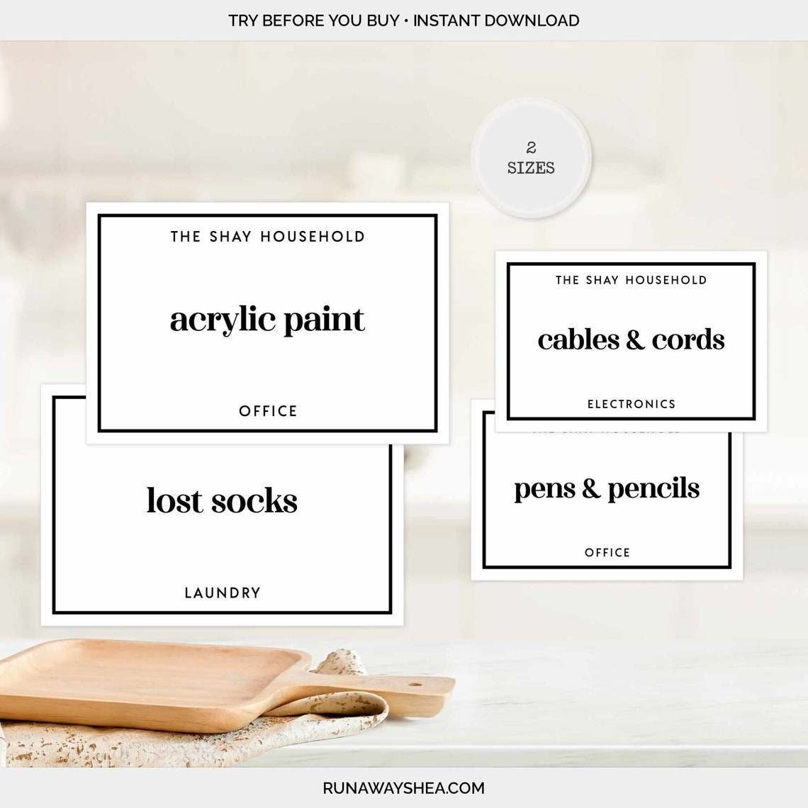 Editable Storage Labels Template Customize Your Own Labels & - Etsy