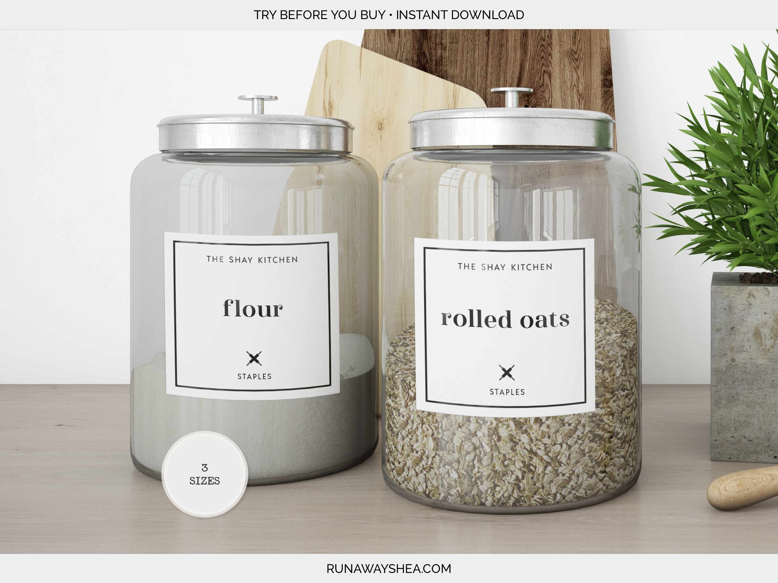 Editable Kitchen Pantry Labels | Vintage Customizable Organization ...