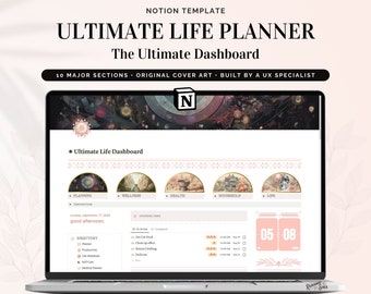 Notion Ultimate Life Planner Template – Life Management Dashboard (Digital Product)