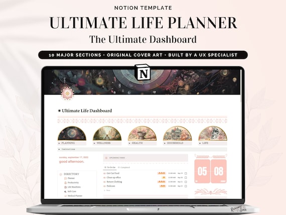 Notion Ultimate Life Planner Template – Life Management Dashboard (Digital Product)