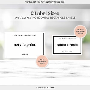 Editable Storage Labels Template Customize Your Own Labels & - Etsy