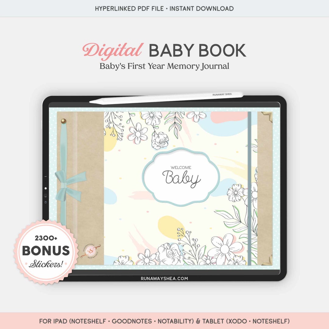 Digital Baby Book for Baby's First Year Milestones Our Digital Baby