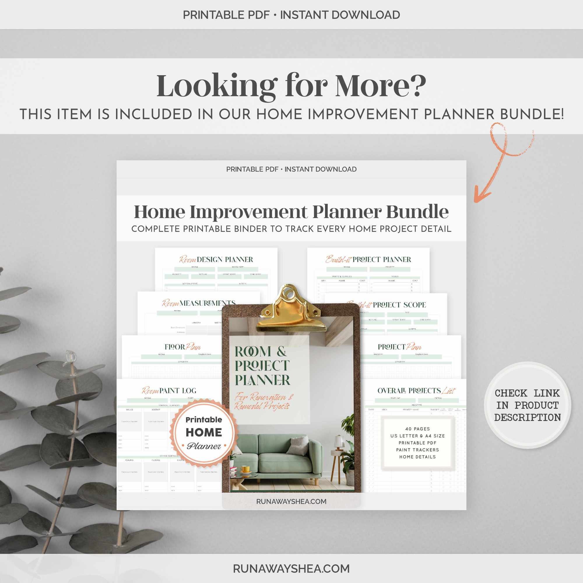 DIY Home Project Planner Printable Mini Plan and Design Your Home ...