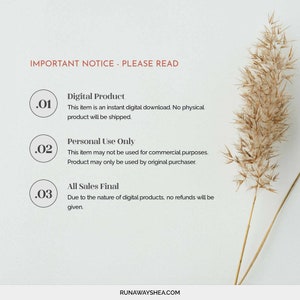 Important notice: this is a digital download, no physical product will be shipped. It is for personal use only and may only be used by original purchaser. All sales are final due to the nature of digital products.