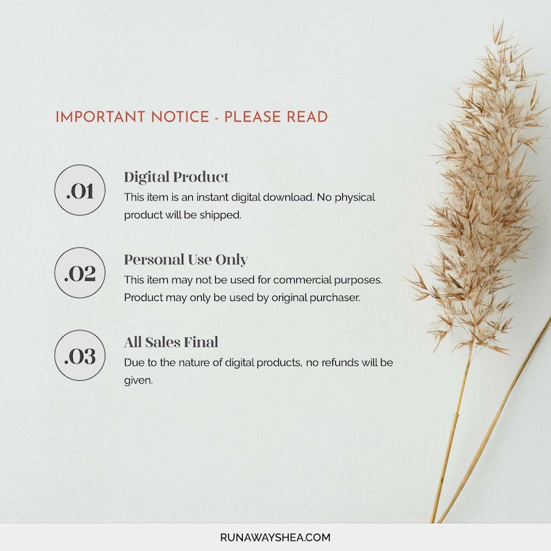Important notice: this is a digital download, no physical product will be shipped. It is for personal use only and may only be used by original purchaser. All sales are final due to the nature of digital products.