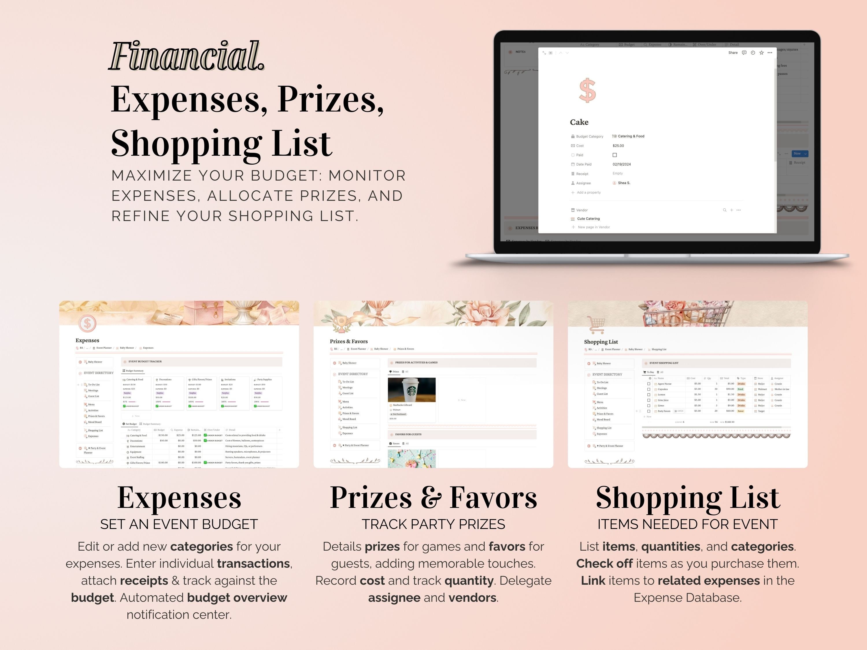 Notion Event Planner Template – Party, Birthday & Holiday Organizer ...