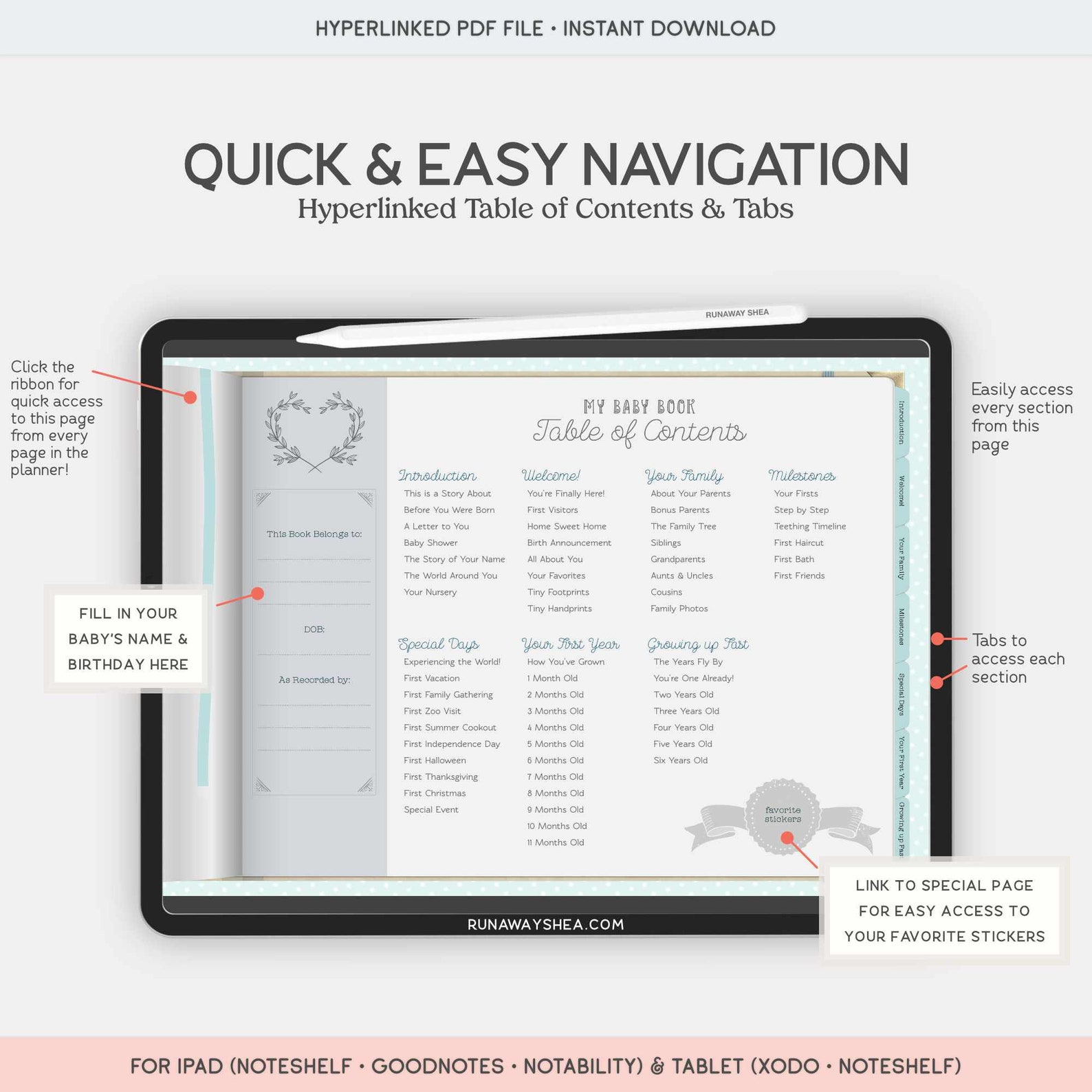 Digital Baby Book Digital Baby Memory Book Digital Baby Etsy
