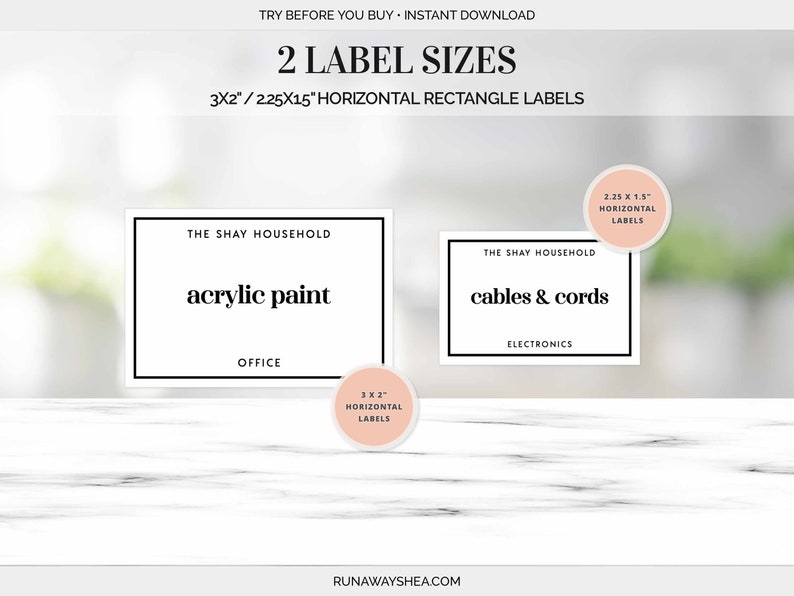 Editable Storage Labels Template | Customize Your Own Labels & Use for ...