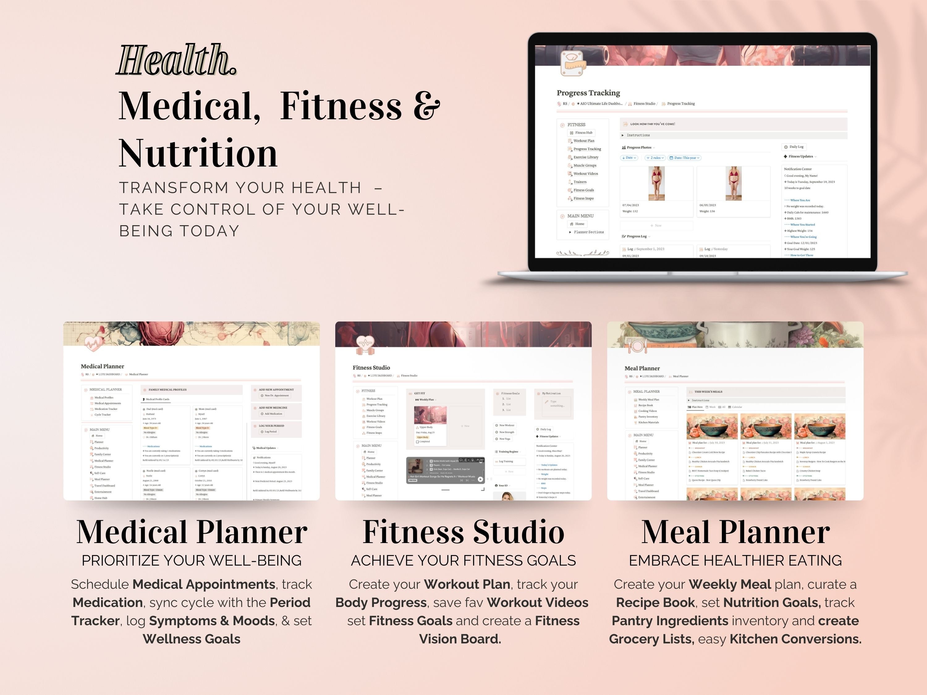 Notion Template Ultimate Life Planner All in One Life Planner Notion ...
