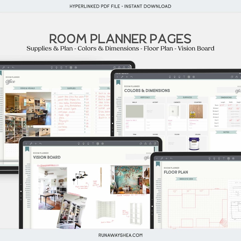 Digital hemprojektplanerare | Gör-det-själv-renovering, ombyggnad och inredningsplanering (PDF) bild 4