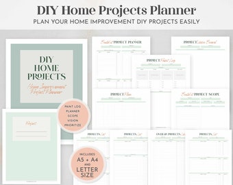 DIY Home Improvement Projects Planner Printable | Plan and Design Your Home Renovations and Do-It-Yourself Projects | PP-22