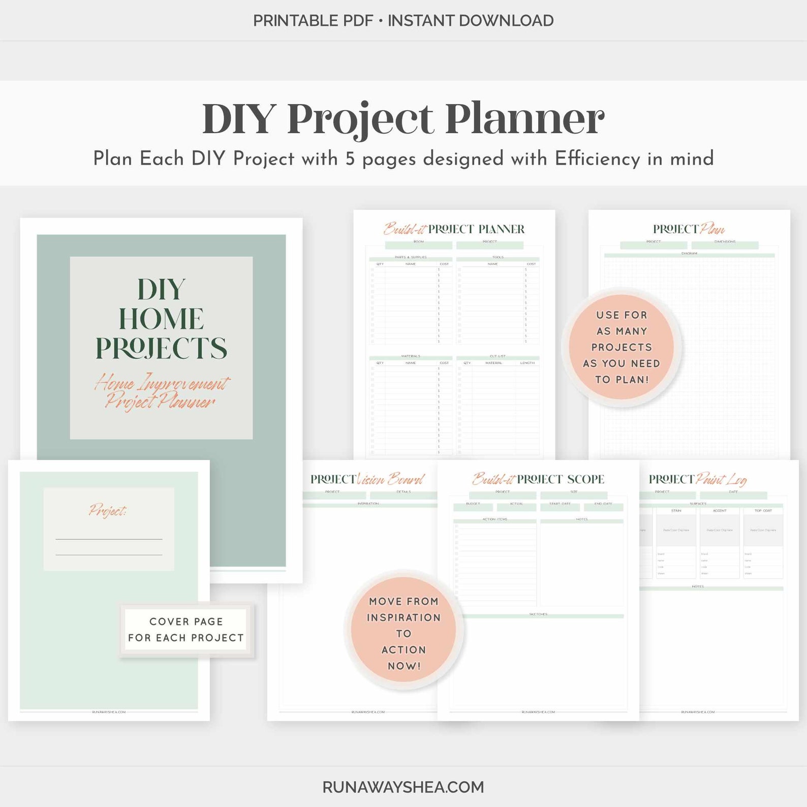 Home Project Planner Printable Ultimate Bundle Plan and - Etsy