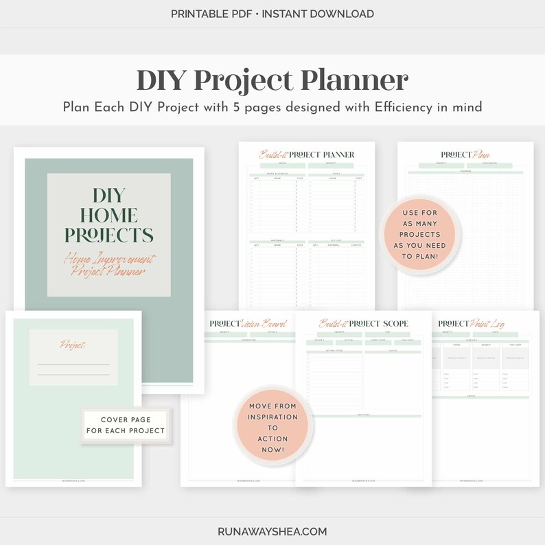 Home Project Planner Printable Ultimate Bundle Plan and Etsy