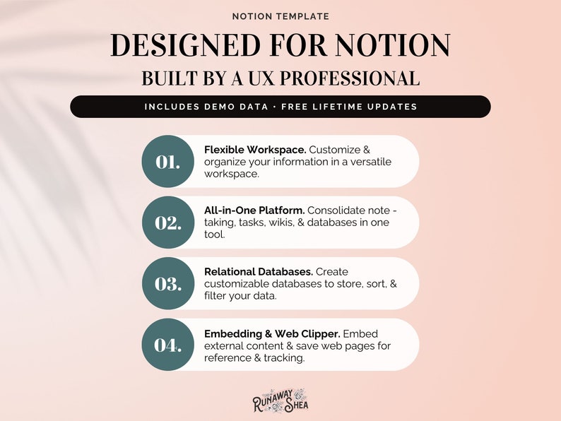 Notion Template Ultimate Extended Life Planner Designed for Notion