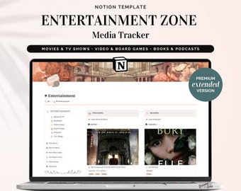 Notion Media Tracker Template – All-in-One Entertainment Dashboard (Digital Product)
