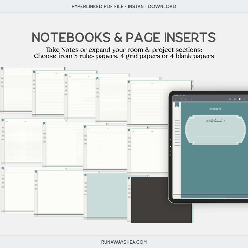 Digital Home Project Planner for DIY Projects Room Etsy