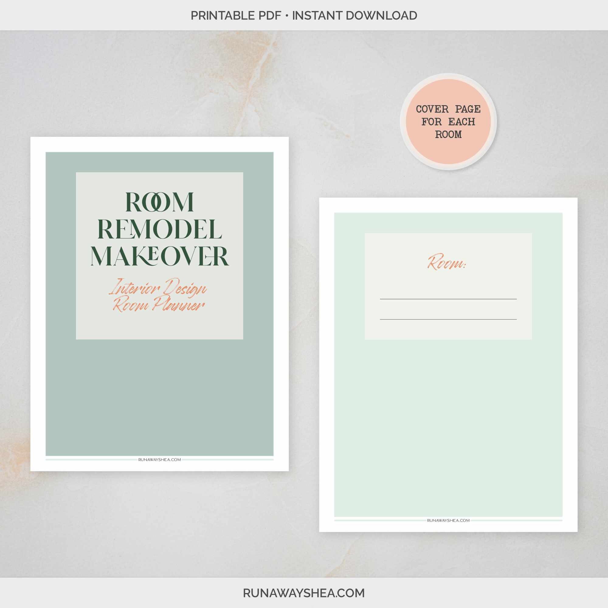 Room Remodel Planner Printable | Plan Your Home Improvement Renovations ...
