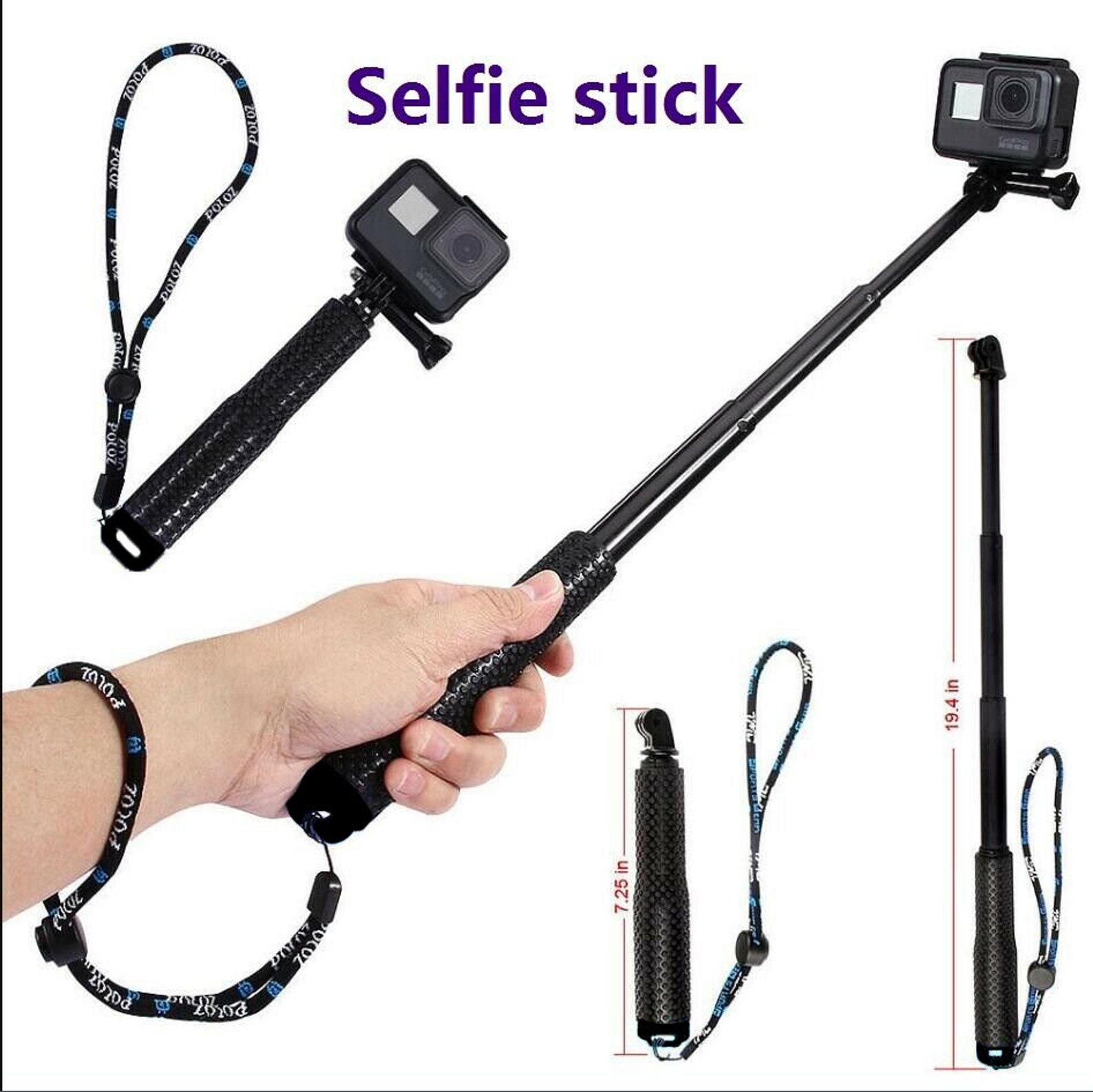 Monopod Stick for GoPro Hero 8 7 6 5 4 Camera Selfie Pole Etsy