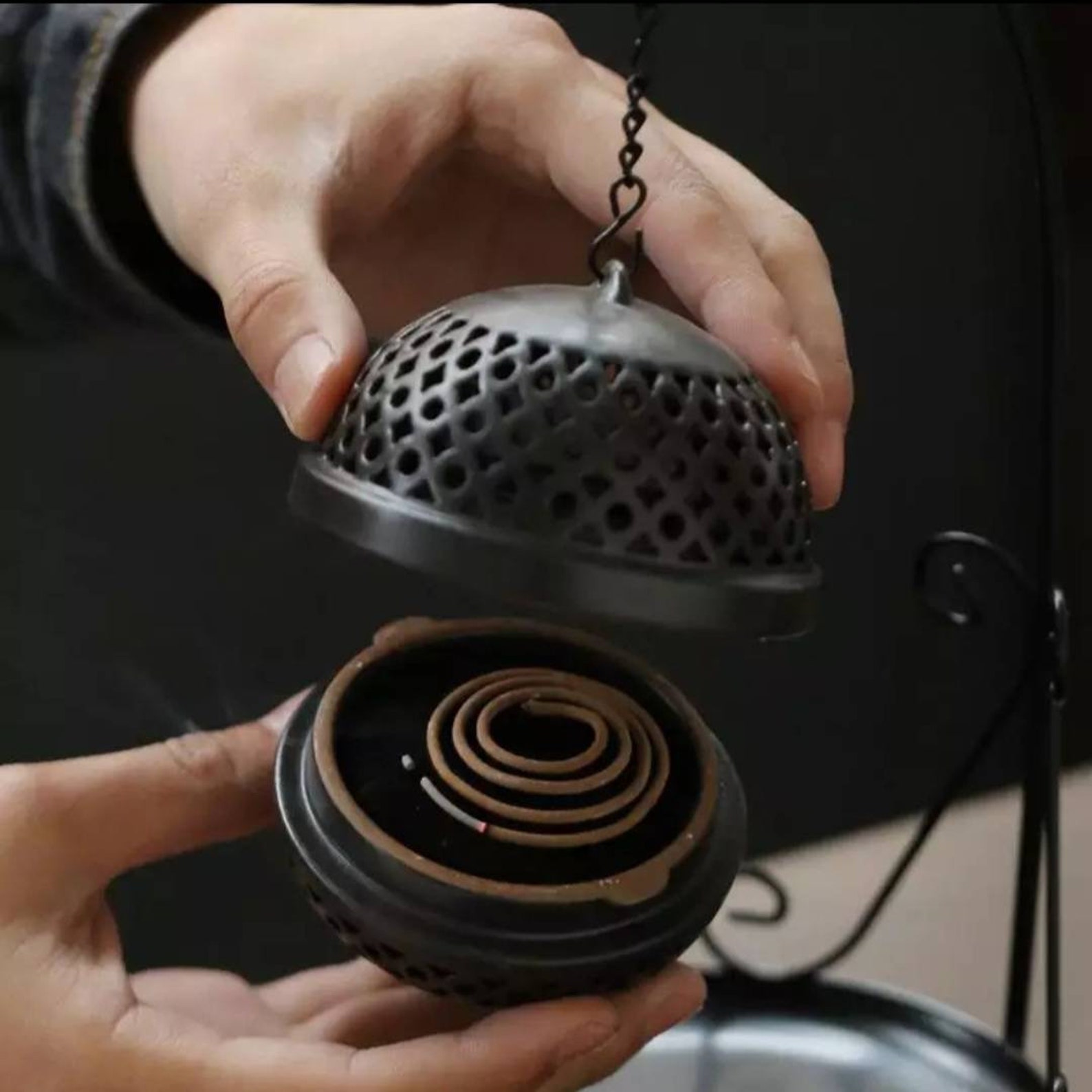 Hanging Backflow Incense Burner Charcoal Incense Holder Etsy