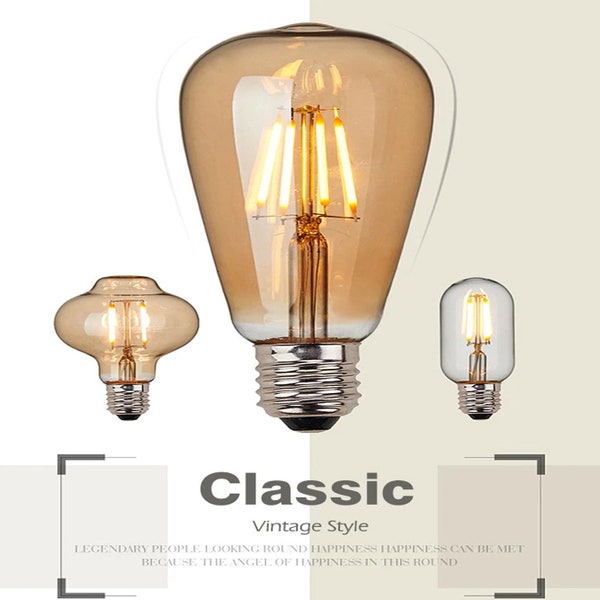 LED Vintage  Edison Bulb E27, E14,  220V