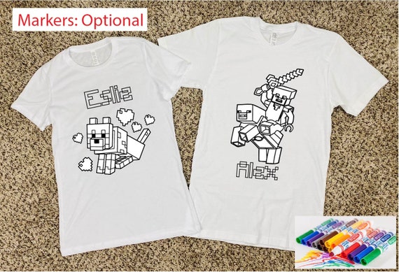 DIY Coloring Kits for Adults, Kids, Toddlers, Babies, Wolf and Steve  Inspired Shirt T Shirt Personalize Custom Party Favors 