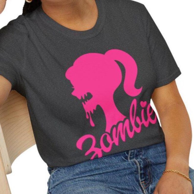 Trendy Tshirt for Women Graphic Shirt Pastel Goth Kawaii Gothic Womens Clothing Tops for Teen Girl Gift Her Zombie Shirt Pink Brabie T-Shirt image 10