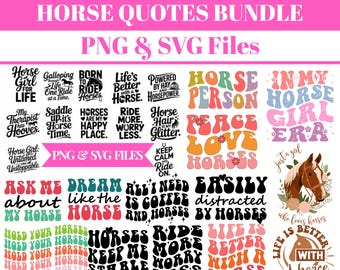 Horse SVG File Bundle PNG Design For Shirt Funny Horse Saying Shirt PNG Horse Quote Bundle Svg File Horse Lover Gift For Horse Trainer Shirt