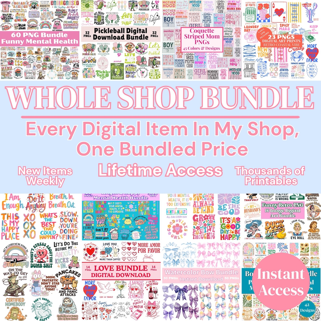 Entire Store Bundle Whole Shop Digital Lifetime Access Trendy Digitally ...
