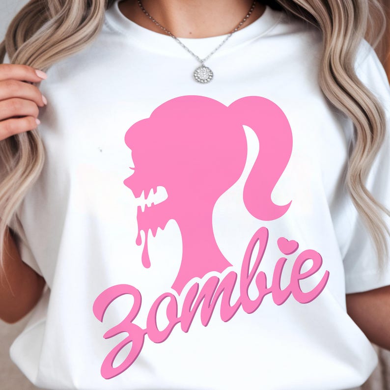 Trendy Tshirt for Women Graphic Shirt Pastel Goth Kawaii Gothic Womens Clothing Tops for Teen Girl Gift Her Zombie Shirt Pink Brabie T-Shirt image 5