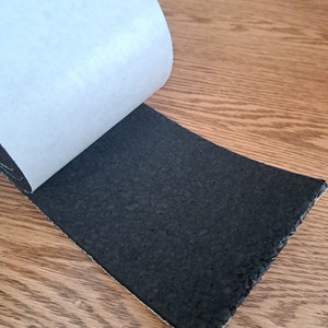 Neoprene Sponge Rubber Sheet 1/4&quot; Thick x 4.5&quot; W  with PS Adhesive