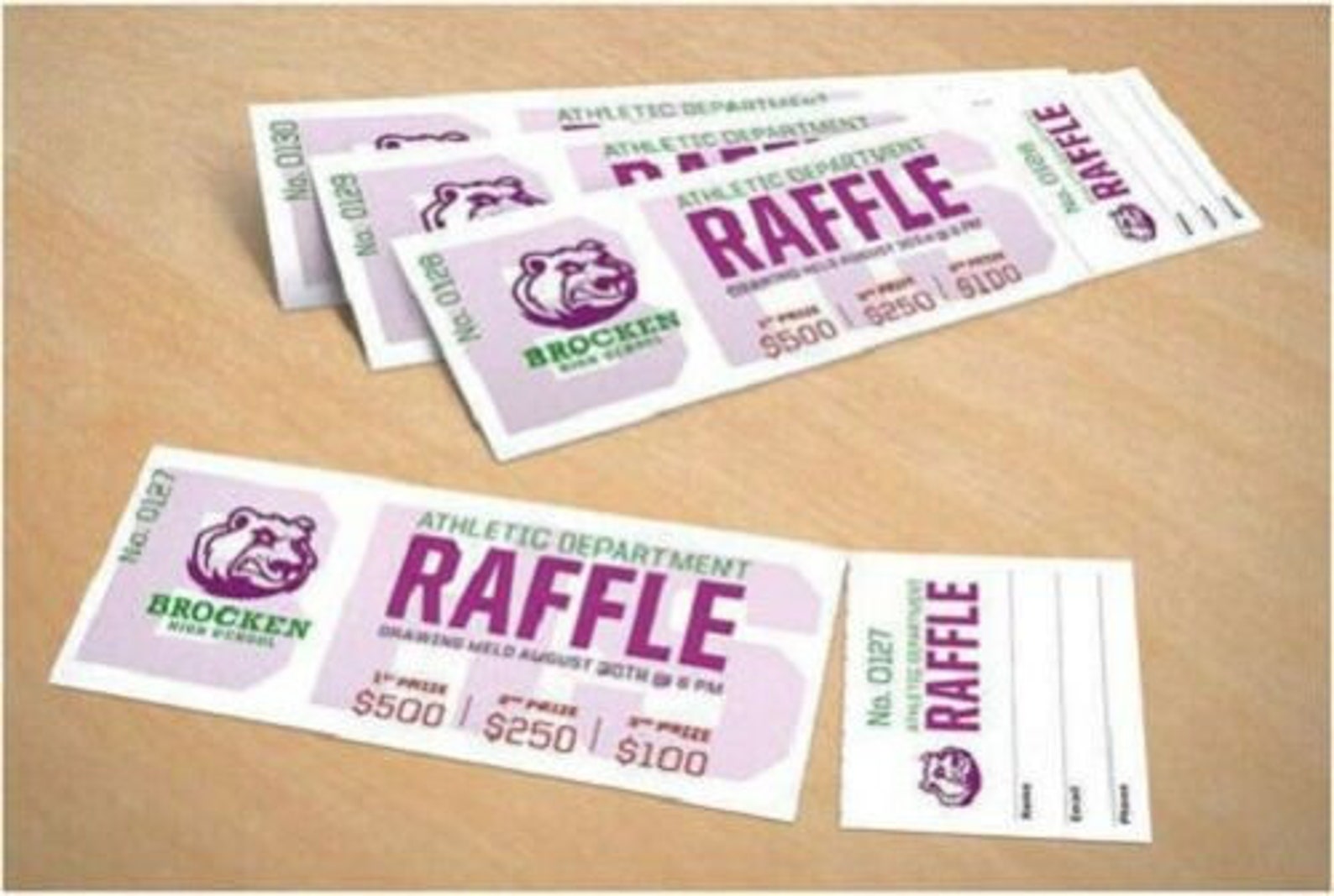 thumbnail interactive-video image 1 of Custom Printed Mini Raffle Tickets – Numbered & Perforated, Card Stock 1 of 5