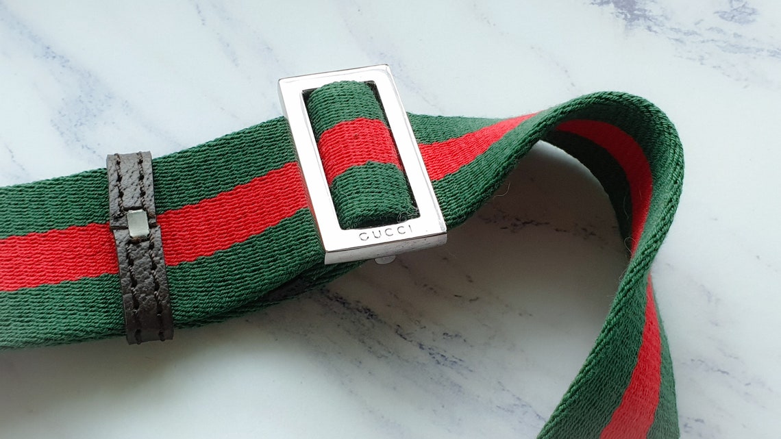 gucci bag red green strap
