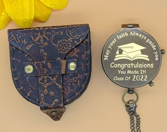 Graduation 2022 gift Personalized compass Class of 2022 gift Engraved compass, College Graduation gift Engraved gift Phd graduation