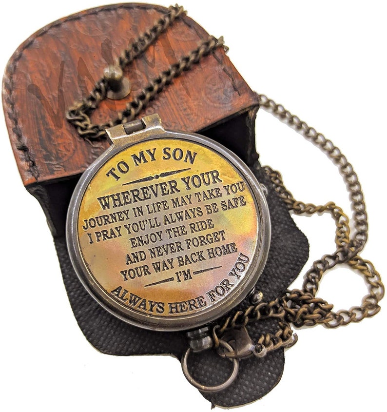 Engraved Brass Compass Gift to My Son/Nautical Gift for Son from Dad/Gift to Son Engraved Brass Compass Gift to My Son/Nautical Gift for Son from Dad/Gift to Son