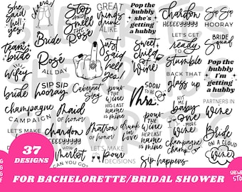 Bachelorette SVG bundle | Bride party svg | bridal shower svg | wedding svg | wine party svg | girls party svg | png cricut project