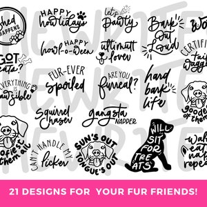 Paquete SVG para perros / amante de los perros svg / cumpleaños del perro svg / Pawty svg / Cachorro svg / citas de perros svg / perro clipart png svg cricut proyecto