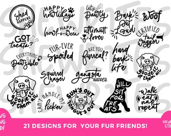Dog SVG bundle | dog lover svg | dog birthday svg | Pawty svg | Puppy svg | dog quotes svg | dog clipart png svg cricut project