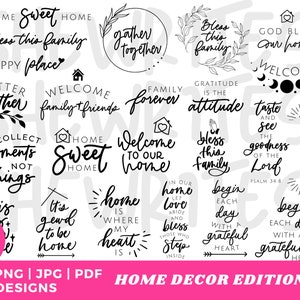 Lot de décoration SVG pour la maison | Accueil Citations svg | Accueil art svg | Accueil signes svg | SVG | bienvenue chez nous svg | ferme png svg projet cricut